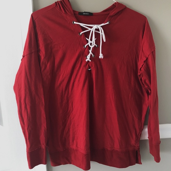 Forever 21 Tops - Forever 21 red hoodie